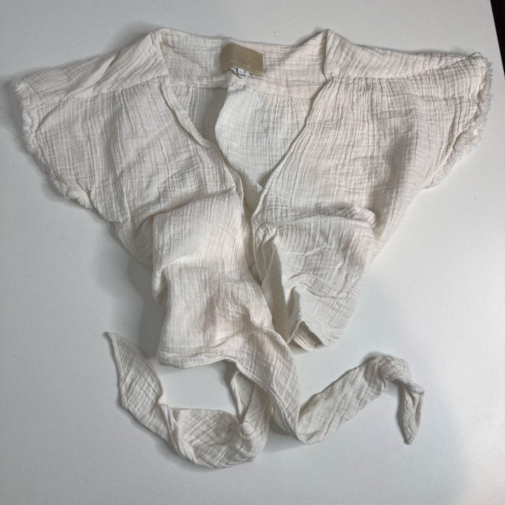 Cream wrap top
